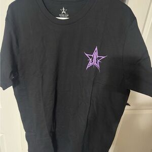 Jeffree Star Black Tee with White Star Print